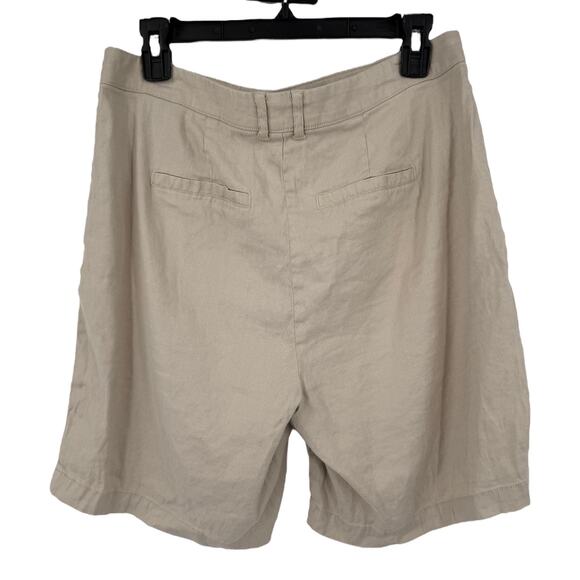 NYDJ Shorts relaxed linen casual tan size 4 - Picture 6 of 6